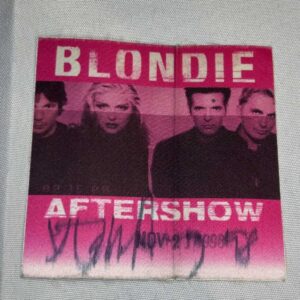 Debbie Harry Blondie Signed Aftershow Pass 1998 Genuine Rare