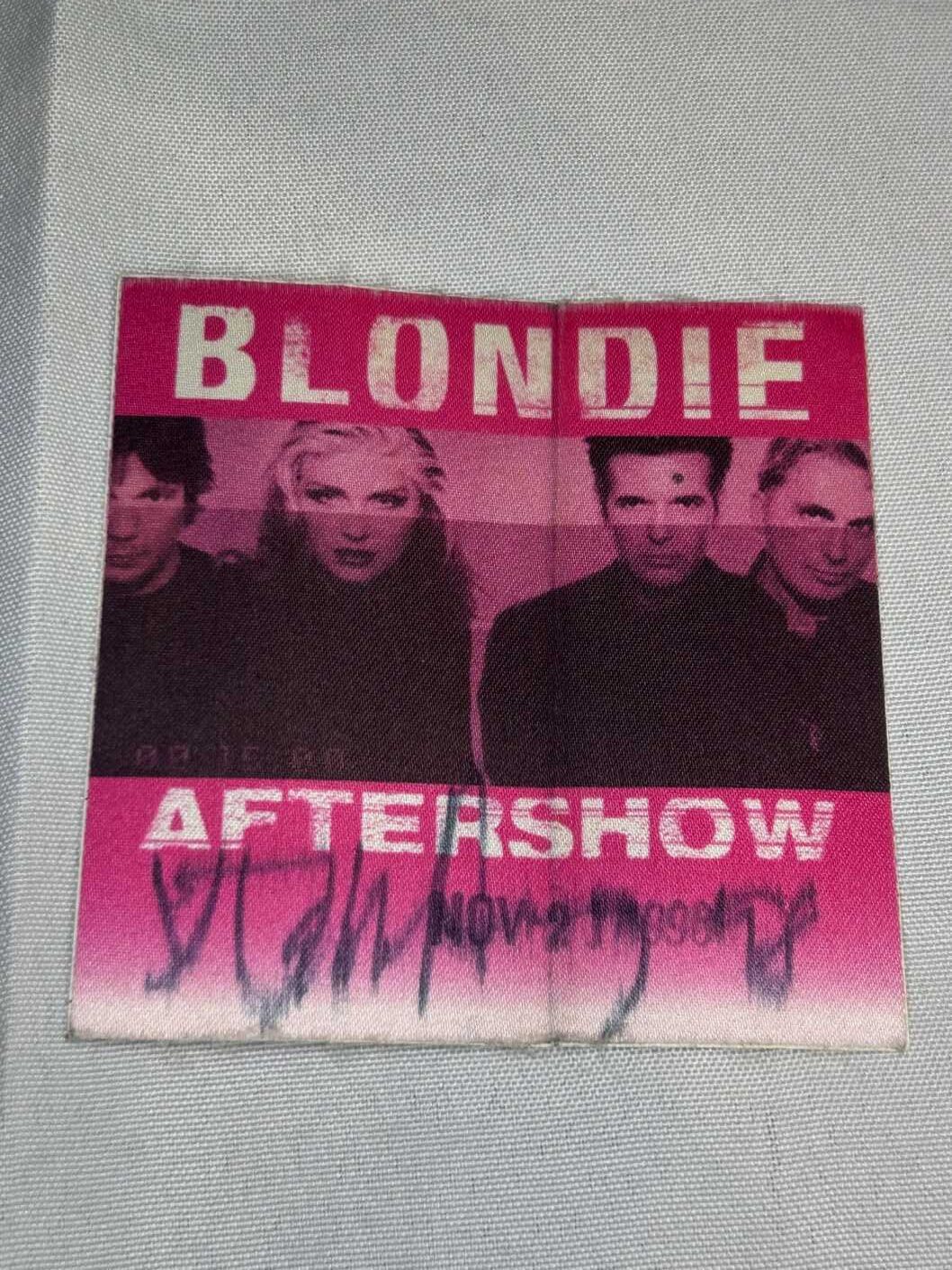 Debbie Harry Blondie Signed Aftershow Pass 1998 Genuine Rare