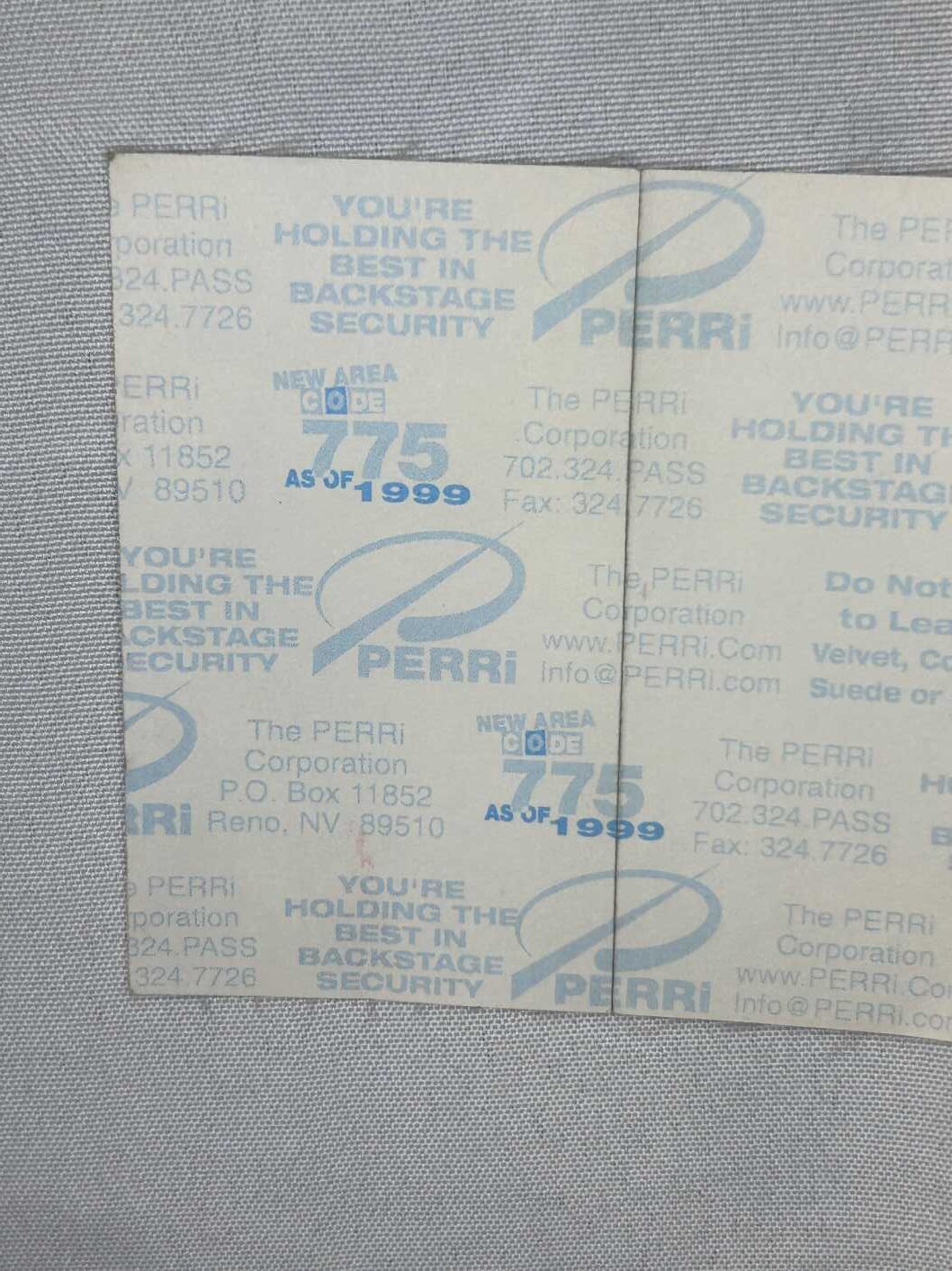 Debbie Harry Blondie Signed Aftershow Pass 1998 Genuine Rare