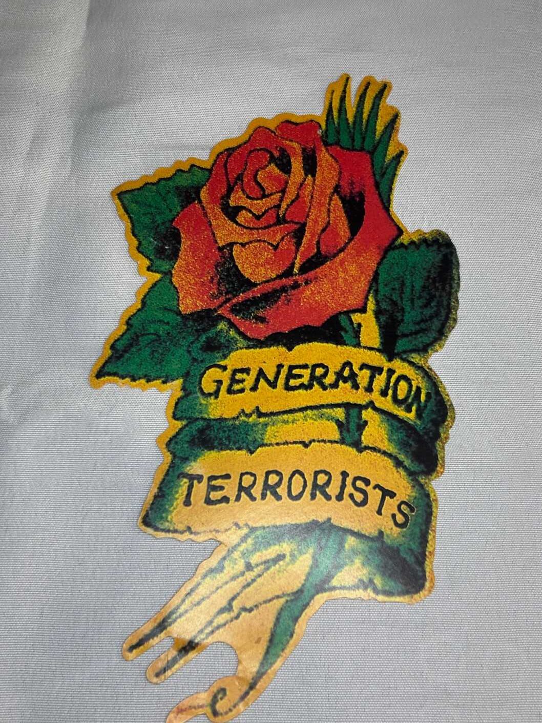 Manic Street Preachers Rare Promotional Sticker 1992 Generation Terrorists