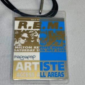 REM Access All Areas Tour Pass 1995 Milton Keynes Bowl 29th July 1995