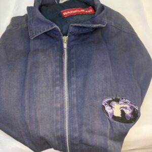 Radiohead 'The Bends' UK promotional only blue denim-style zip-up jacket, rare.