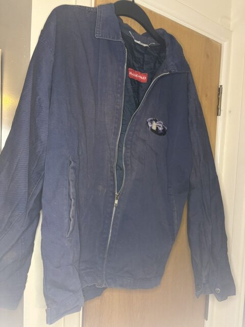 Radiohead ‘The Bends’ UK promotional only blue denim-style zip-up jacket, rare.