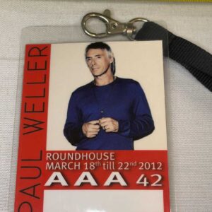 Paul Weller AAA Tour Pass Genuine 18th March 22nd March 2012 Roundhouse The Jam