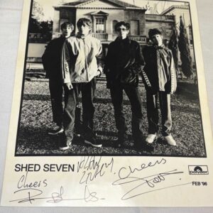Shed Seven signed photo genuine Feb 1996