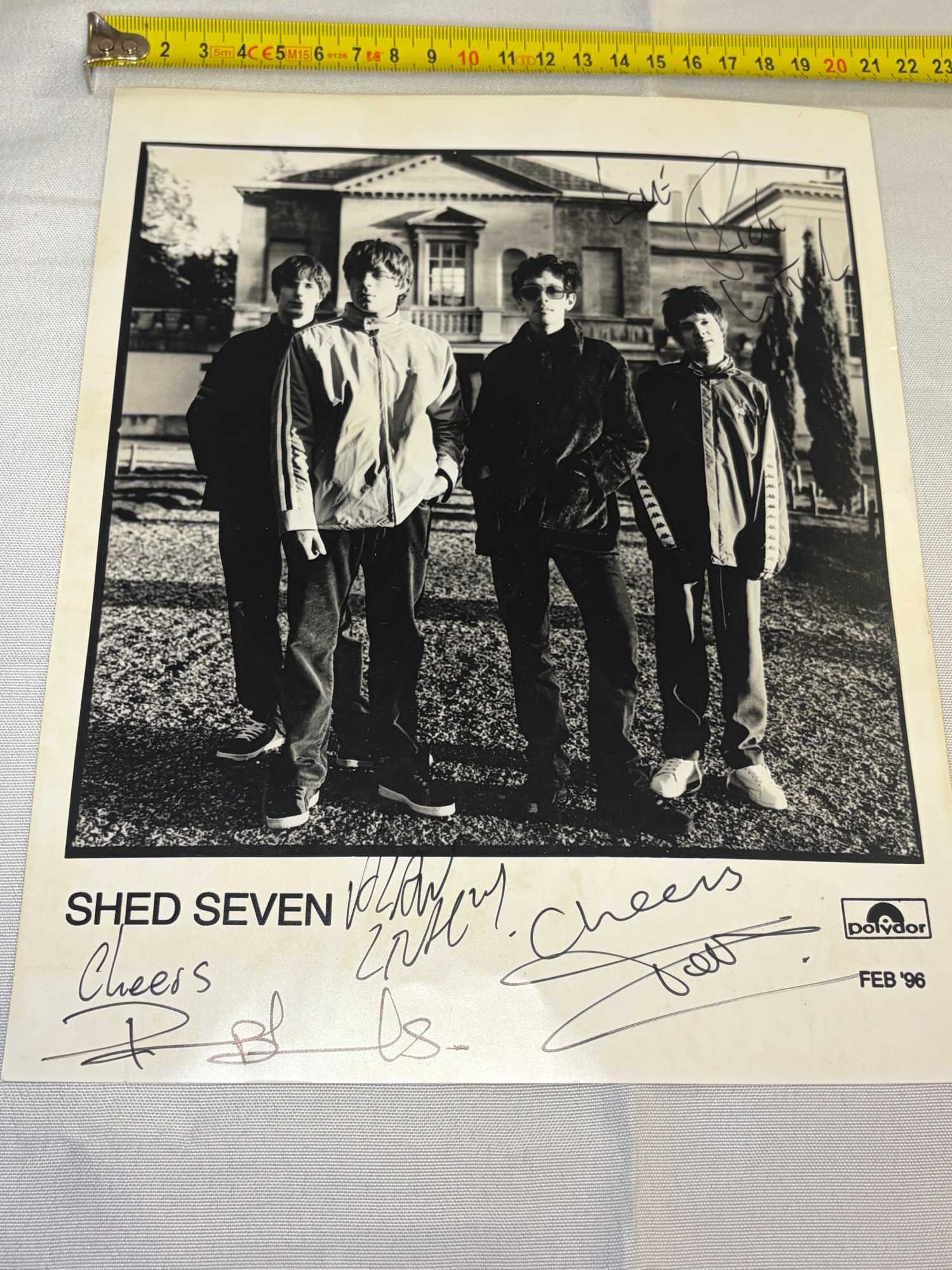 Shed Seven signed photo genuine Feb 1996