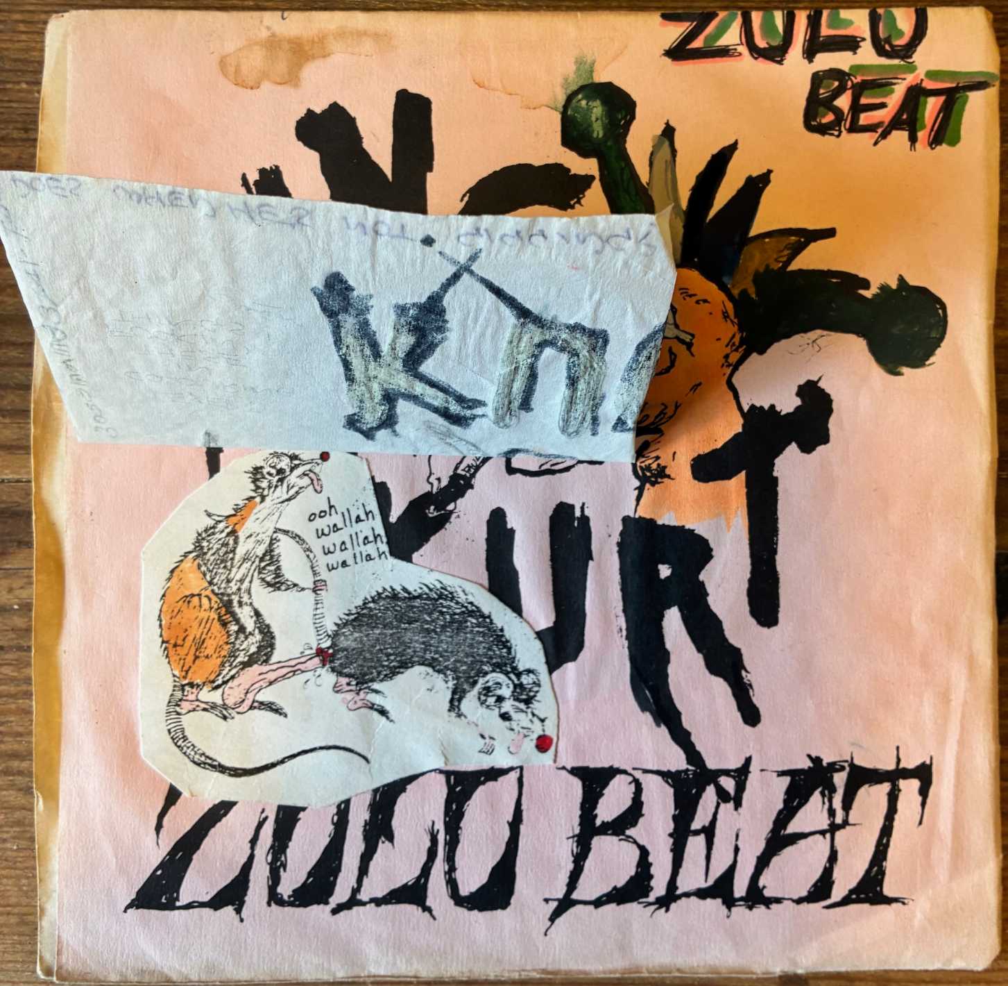 1982 King KURT Zulu Beat Sliced Records Orange Vinyl Numbered Customized Glenn Rare